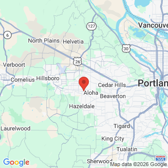 Map to Maxus Dental office in Aloha, OR