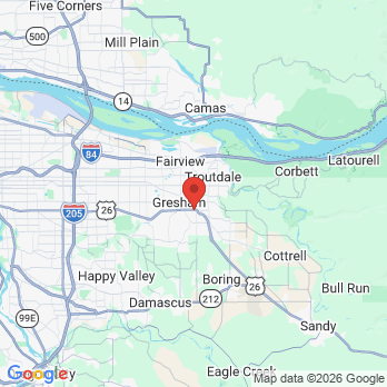 Map to Hood View Dental office in Gresham, OR