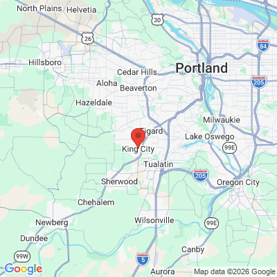 Map to  office in King City, OR