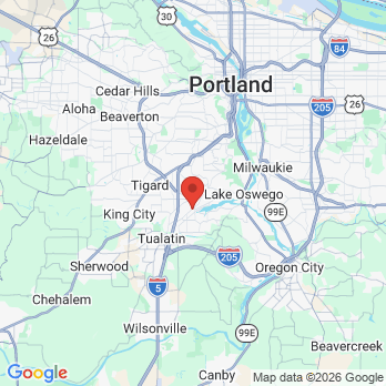 Map to Robert H Peterson DDS PC office in Lake Oswego, OR