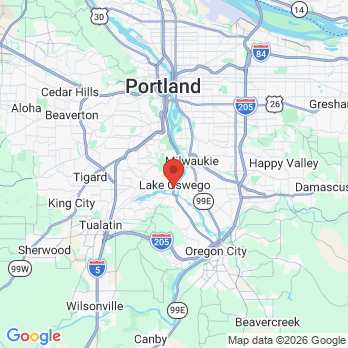 Map to Robert Peterson office in Lake Oswego, OR