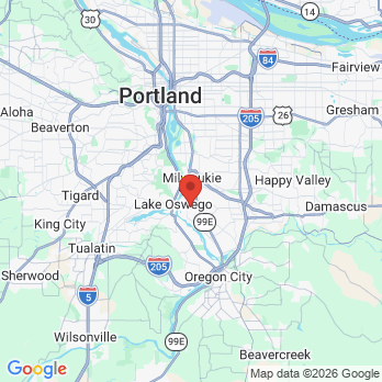 Map to Oak Grove Dental Center office in Oak Grove, OR