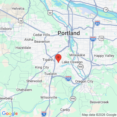Map to The Van Orman Dental Group office in Lake Oswego, OR