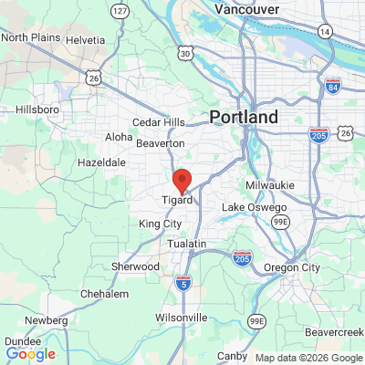 Map to  office in Tigard, OR