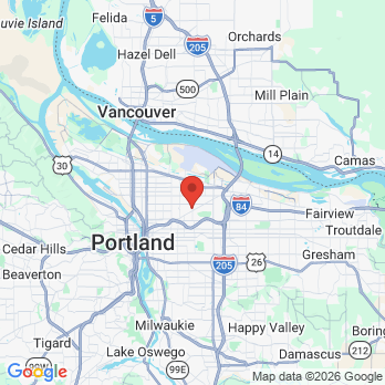 Map to Bridge City Smiles  office in Portland, OR