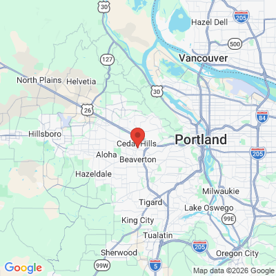 Map to Cedar Park Family Dental Care office in Portland, OR