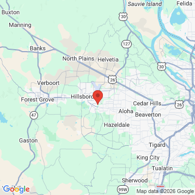 Map to  office in Hillsboro, OR