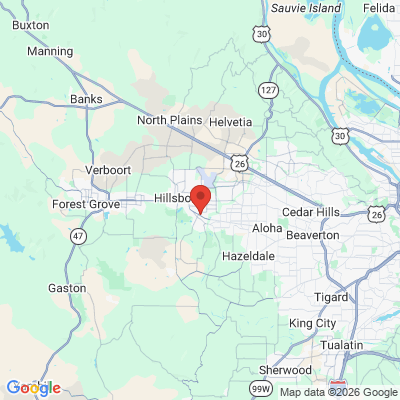 Map to  office in Hillsboro, OR