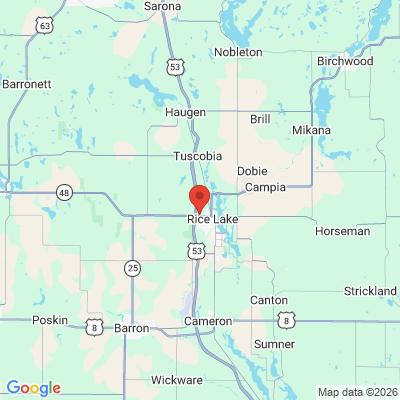 Map to  office in Rice Lake, WI