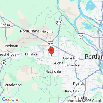 Map to East Wind denal Care office in Hillsboro, OR