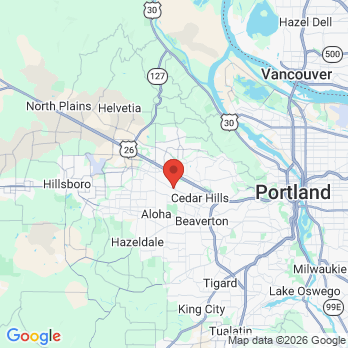 Map to Waterhouse Family Dental office in Beaverton, OR