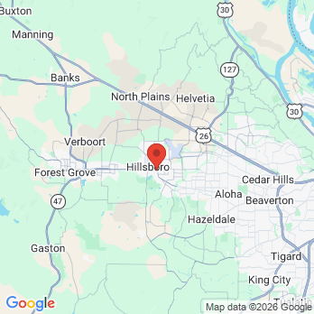 Map to Anthony J. Hoffman, DMD office in Hillsboro, OR