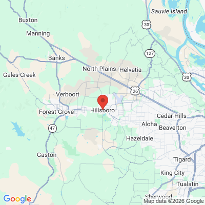 Map to  office in Hillsboro, OR