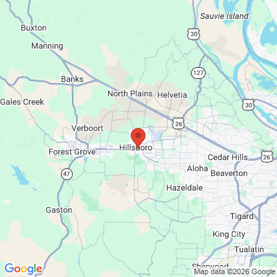 Map to  office in Hillsboro, OR