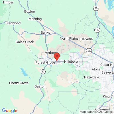 Map to  office in Cornelius, OR