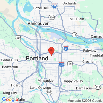 Map to Burnside Family Dentistry office in Portland, OR