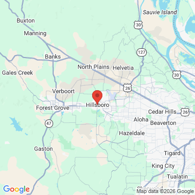 Map to  office in Hillsboro, OR