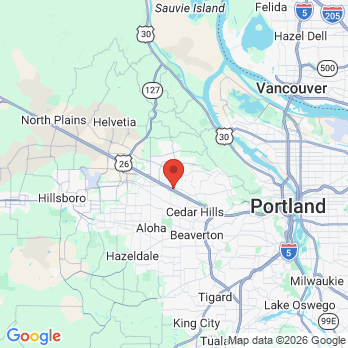 Map to Alder Mitchell Family Dentistry office in Beaverton, OR