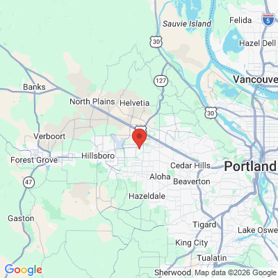 Map to  office in Hillsboro, OR