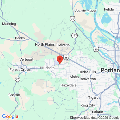 Map to  office in Hillsboro, OR