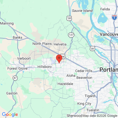 Map to  office in Hillsboro, OR