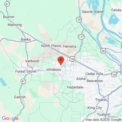 Map to  office in Hillsboro, OR