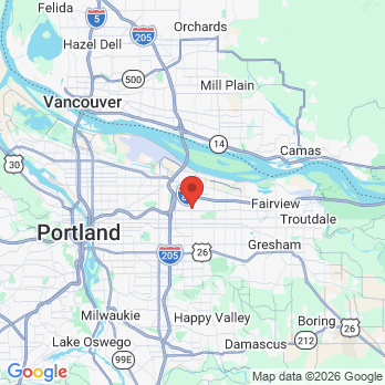 Map to Hunter Dental Care office in Portland, OR