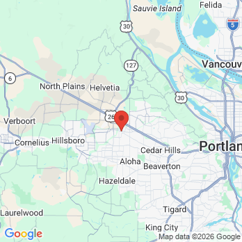Map to Rask Family Dental office in Hillsboro, OR