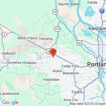Map to Behind the Smile Dentistry for Children Amberglen office in Hillsboro, OR