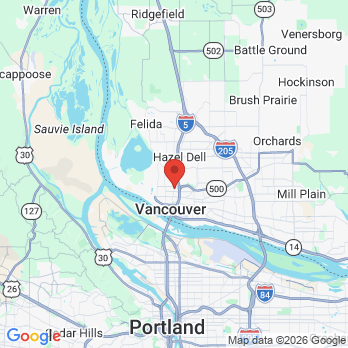 Map to Main Street Dentistry office in Vancouver, WA