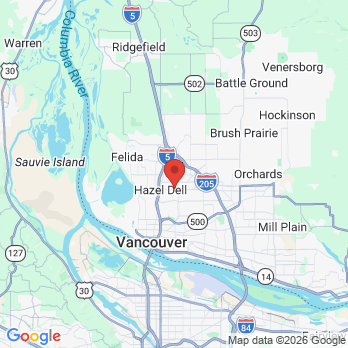 Map to Aadland Dental office in Vancouver, WA