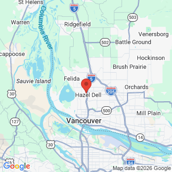 Map to Ranieu Family Dental office in Vancouver, WA