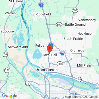 Map to Garden City Dental office in Vancouver, WA