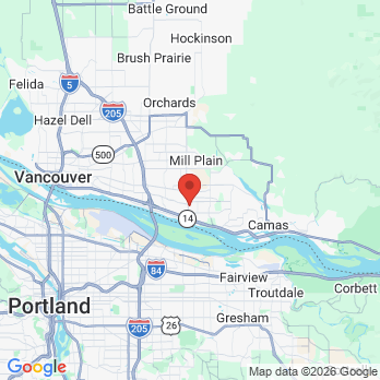 Map to Two Rivers Dentistry office in Vancouver, WA