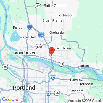 Map to Warner and Warner PLLC office in Vancouver, WA