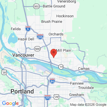Map to MILL PLAIN DENTAL CENTER office in Vancouver, WA