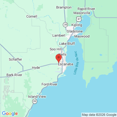 Map to  office in Escanaba, MI