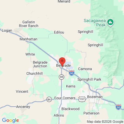 Map to  office in Belgrade, MT