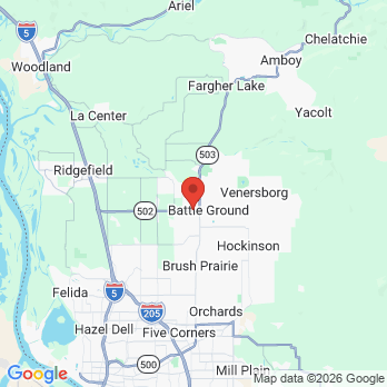 Map to Cornerstone Dental Lounge office in Battle Ground, WA