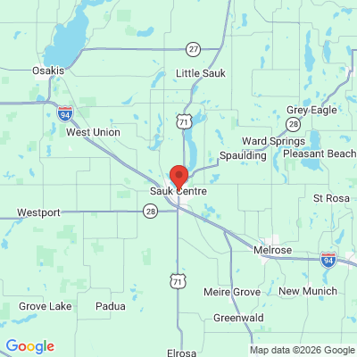 Map to  office in Sauk Centre, MN