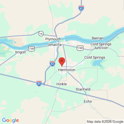 Map to  office in Hermiston, OR
