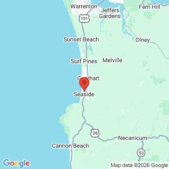 Map to Dr Monte Baumgartner office in Seaside, OR