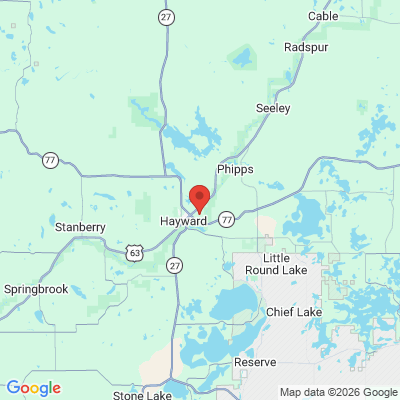 Map to  office in Hayward, WI