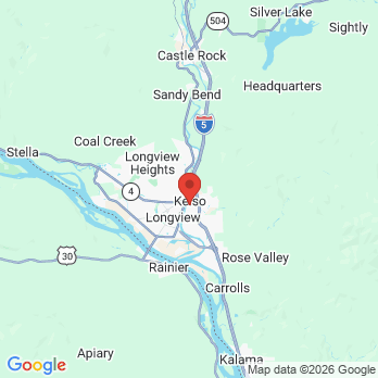 Map to Meadowlark Family Dentistry office in Kelso, WA