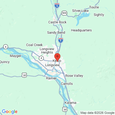 Map to Hilander Dental office in Kelso, WA