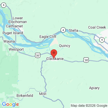 Map to Strong Family Dentistry of Clatskanie office in Clatskanie, OR