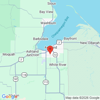 Map to GreenBranch Dental office in Ashland, WI