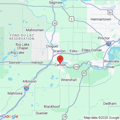 Map to  office in Carlton, MN