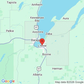 Map to L'Anse Family Dental office in L'anse, MI
