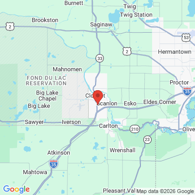 Map to  office in Cloquet, MN